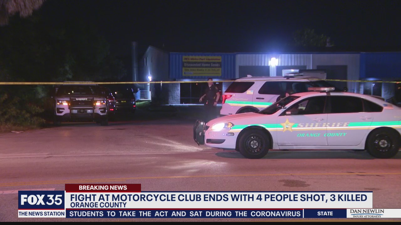 Fight at motorcycle club ends with 3 people shot dead, 1 injured