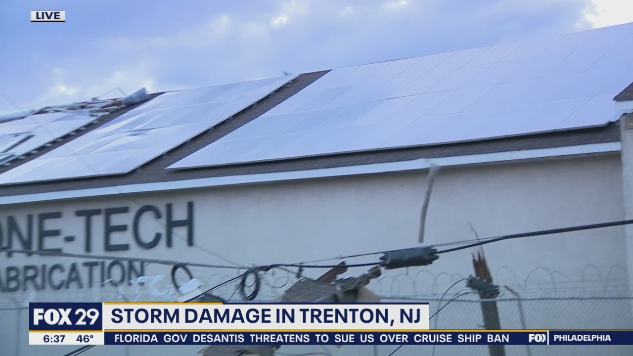 Storm damage in Trenton, NJ