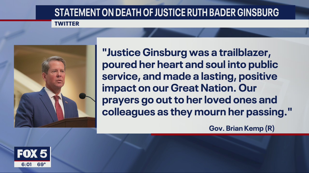 Georgia political world weighs in on Ruth Bader Ginsburg’s death