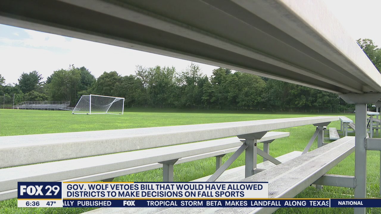 Gov. Wolf vetoes fall sports bill that would have allowed schools to make decisions on fall sports