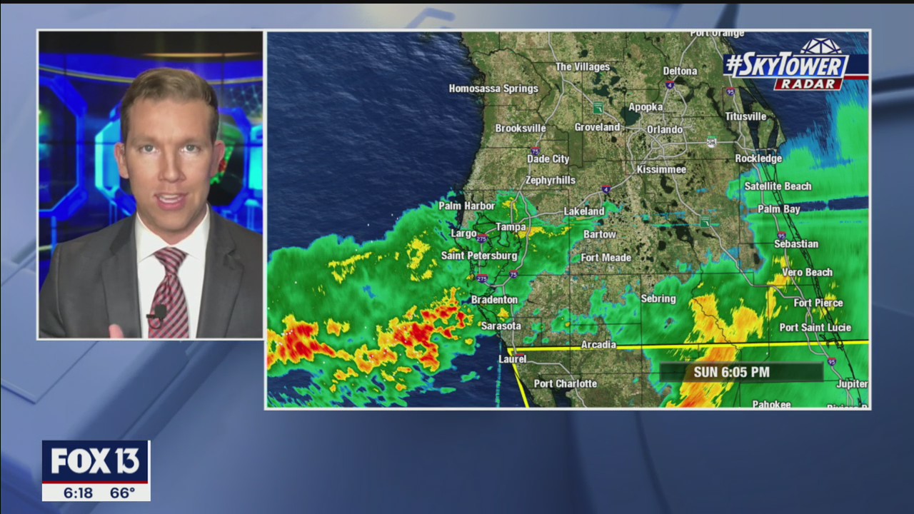 Sunday evening forecast