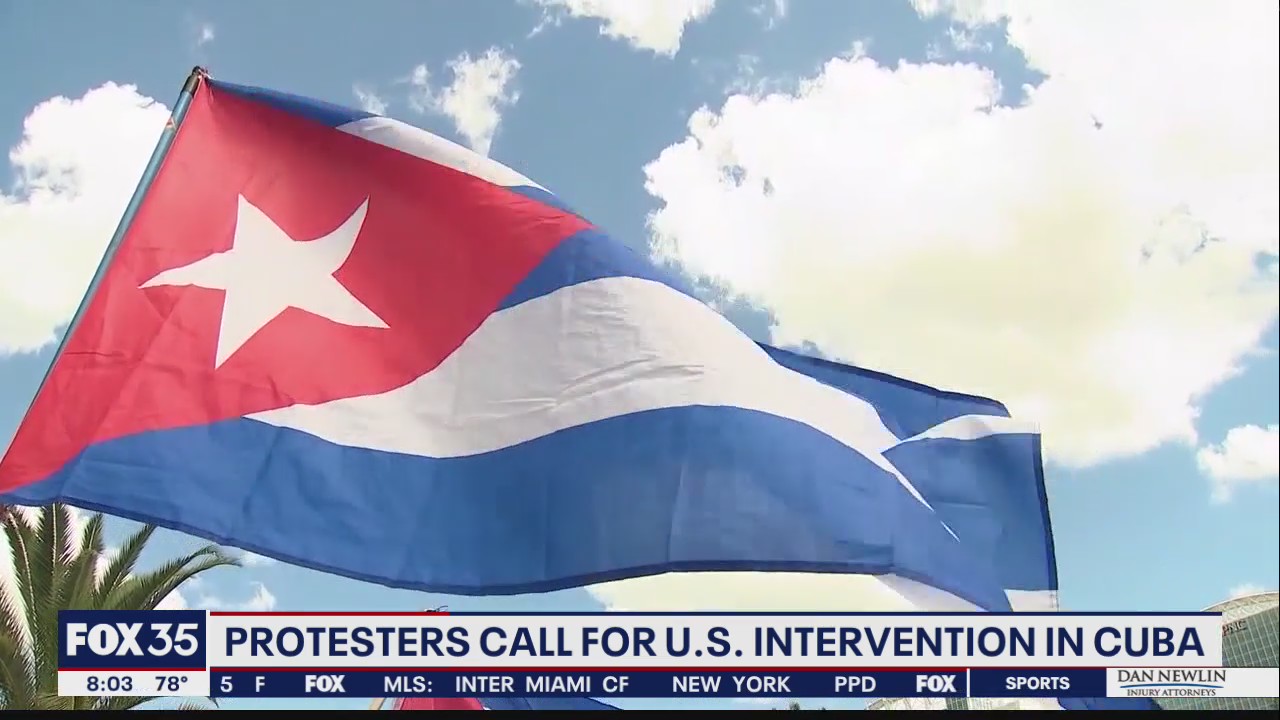 Florida protesters call for US intervention in Cuba