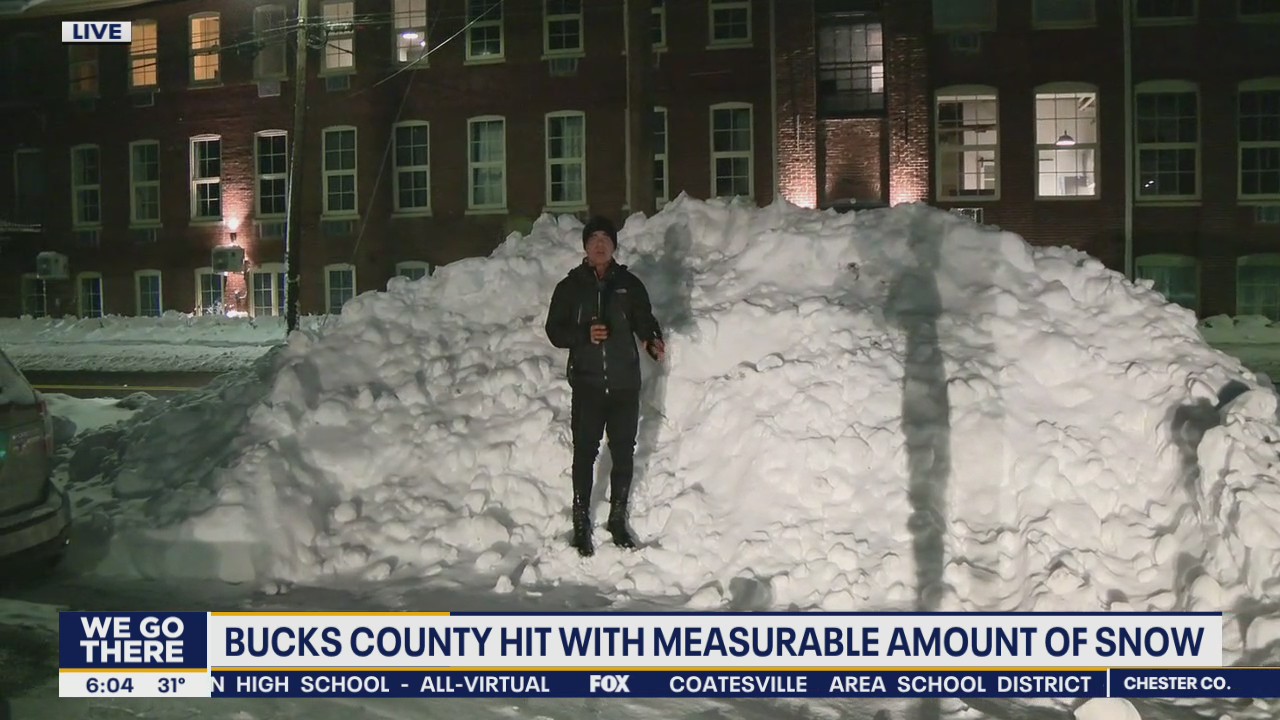 Bucks County hit with measurable amount of snow