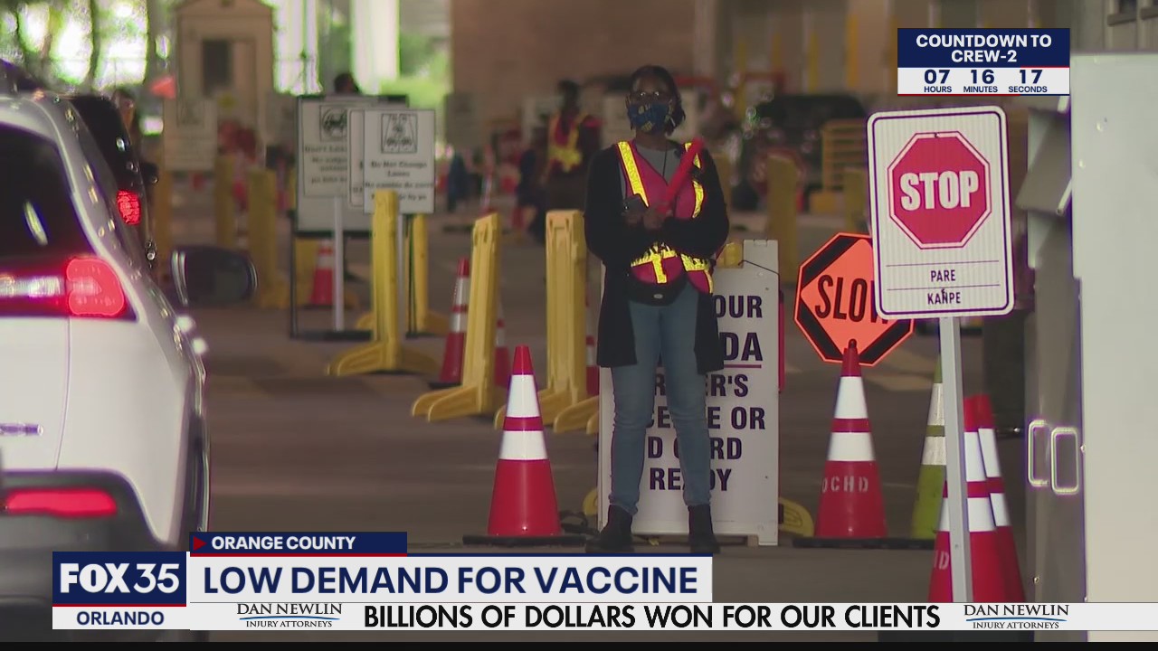 Orange County Convention Center vaccine site at 50% due to low demand