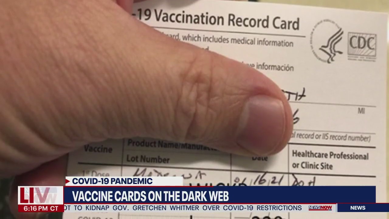 Fake vaccination cards available for sale on the dark web have emerged, experts warn