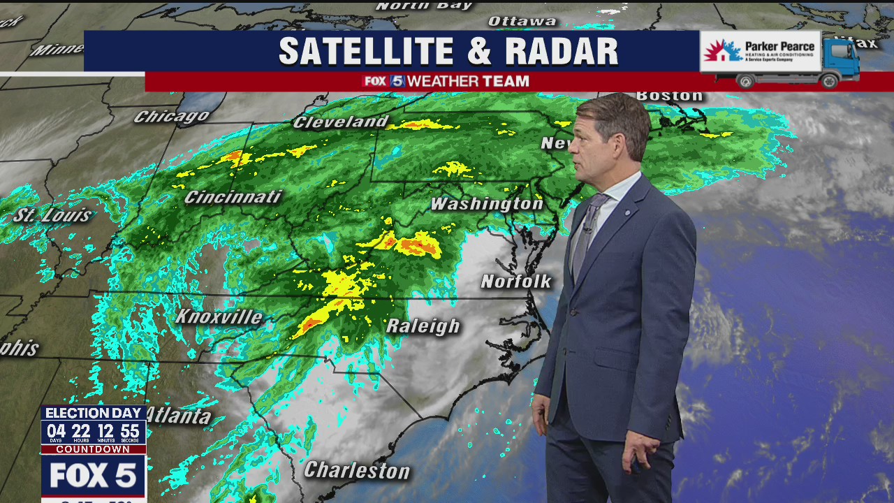 Heavy rain Thursday as remnants of Hurricane Zeta hit DC region