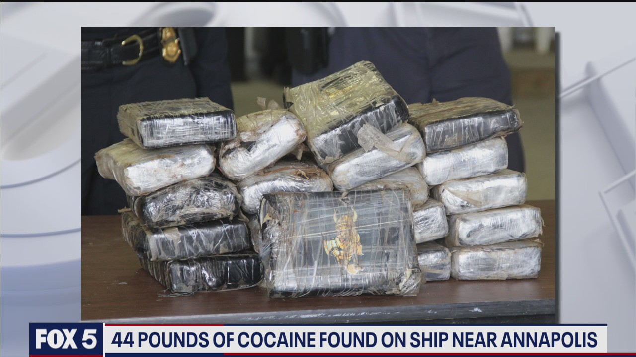 44 pounds of cocaine worth over $1 million seized from freighter in Chesapeake Bay near Annapolis