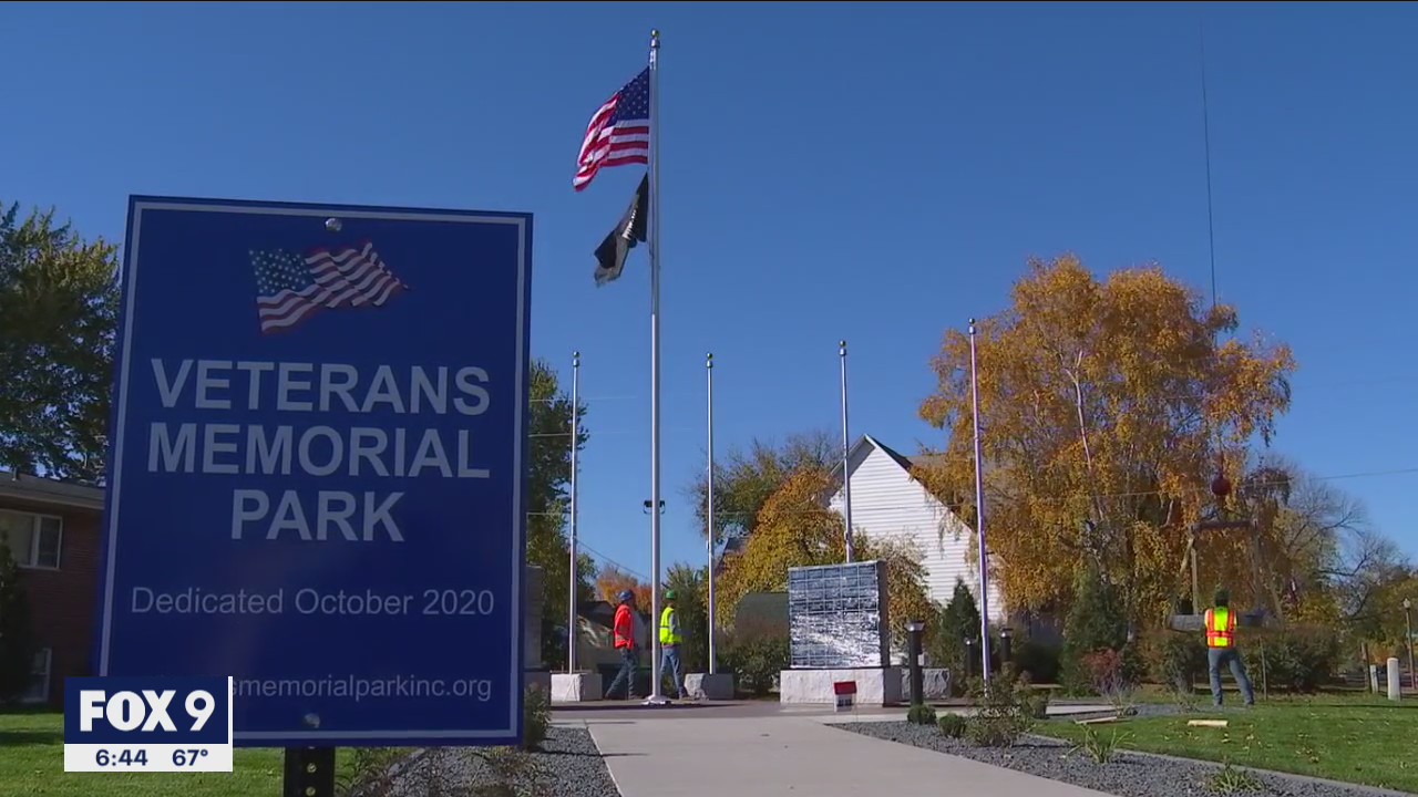 Building blocks of new veterans memorial put into place