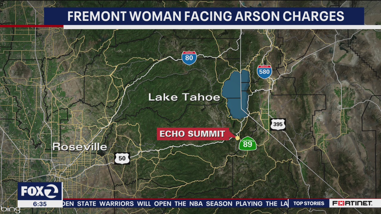 Fremont woman charged for intentionally starting a fire near Lake Tahoe