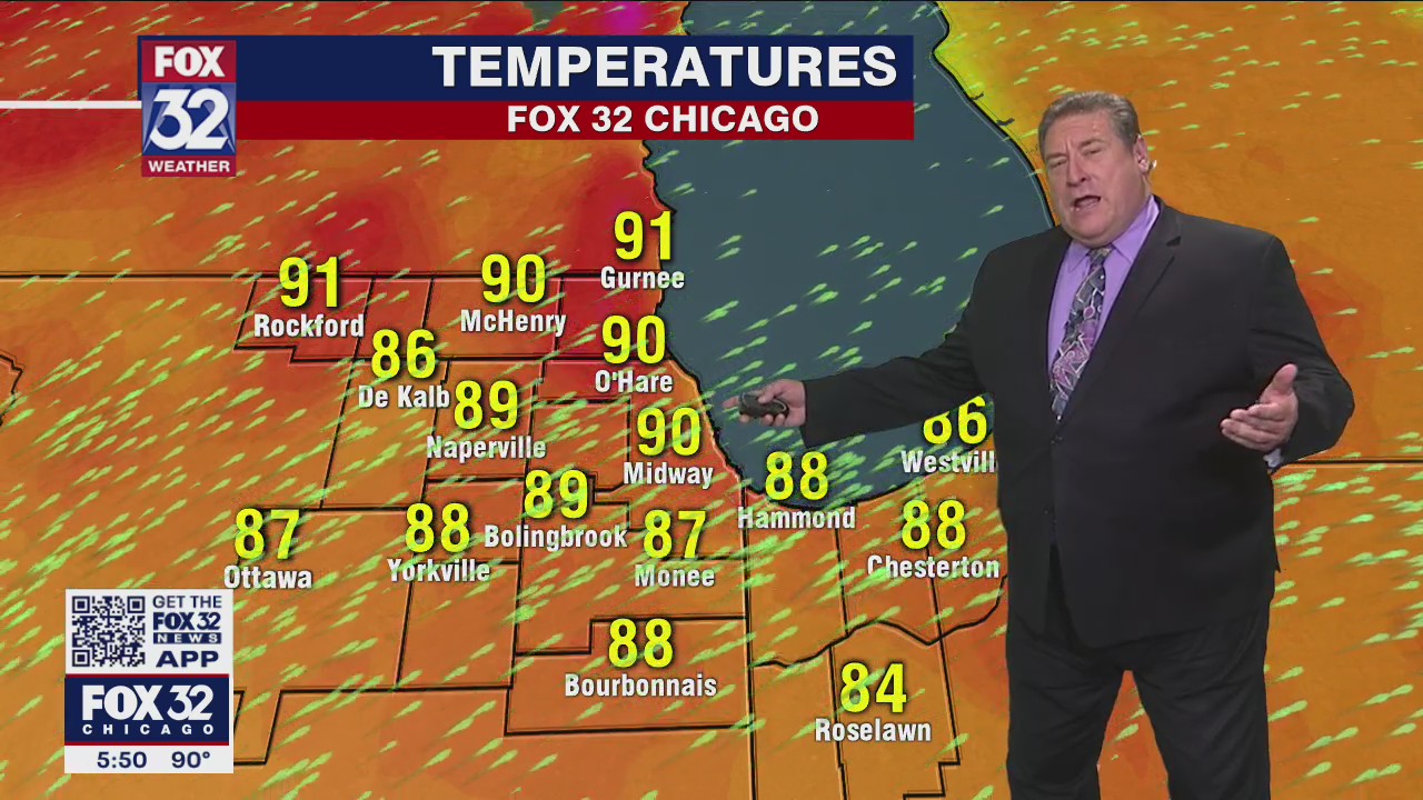 6 p.m. forecast for Chicagoland on June 4