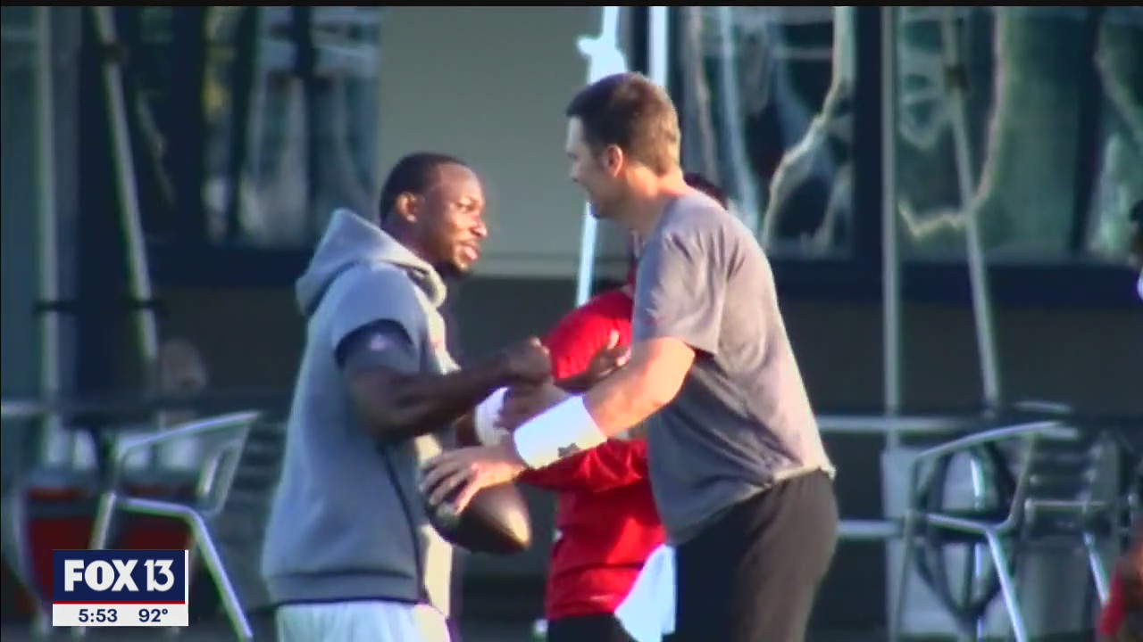Brady gives LeSean McCoy warm welcome