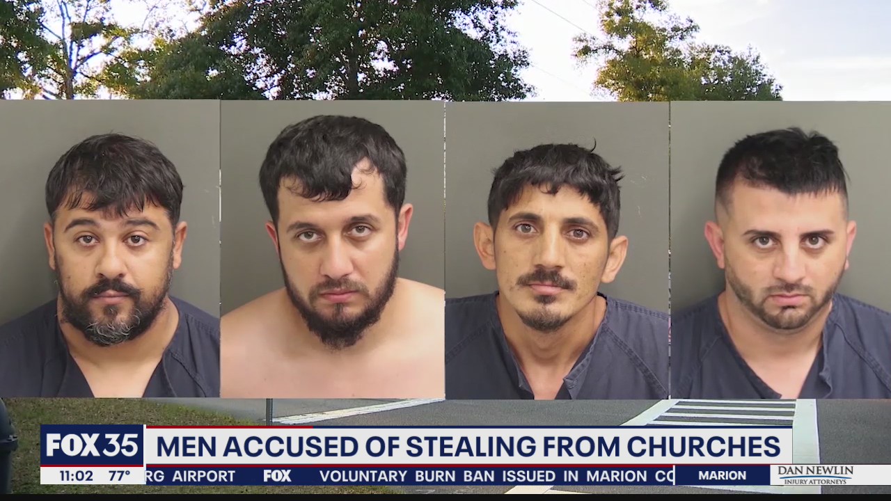 Men accused of stealing from churches