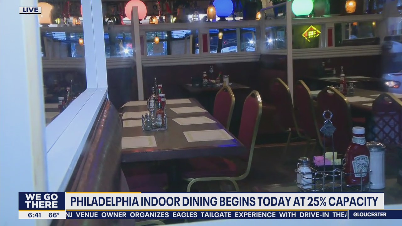 Philadelphia restaurants open for limited indoor dining for first time in six months