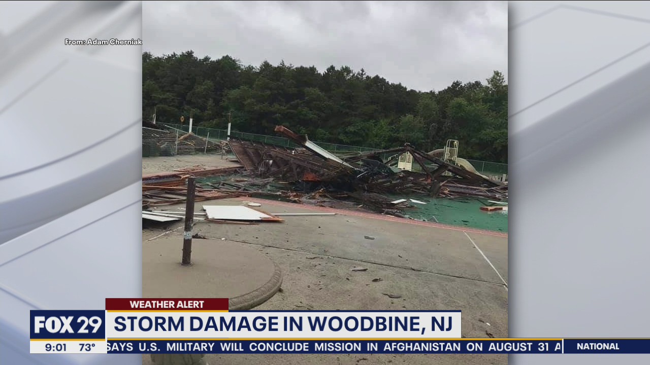 Elsa leaves wake of damage in Woodbine, New Jersey