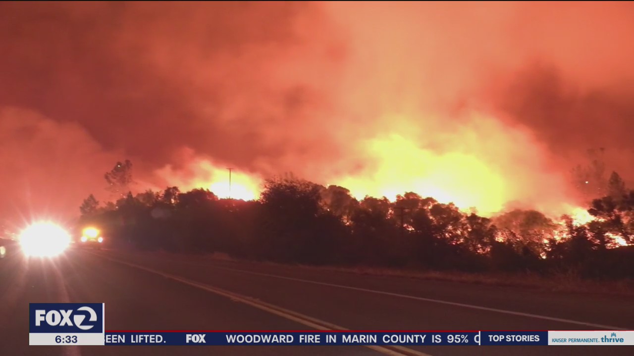 Bear Fire explodes overnight