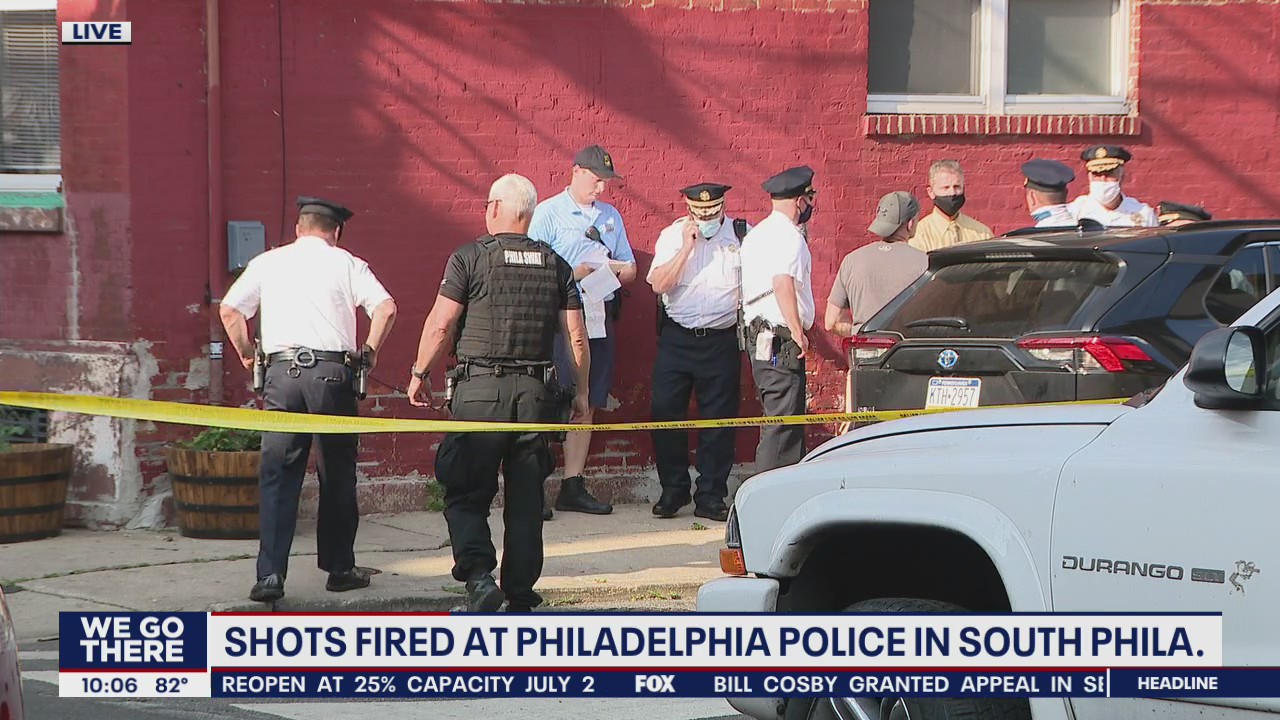 Shots fired at Philadelphia police officers in South Philadelphia