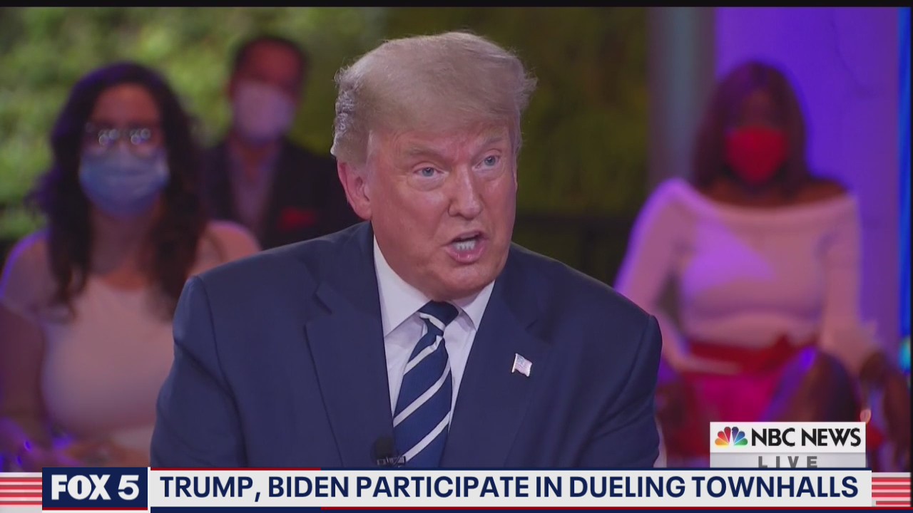 Trump, Biden participate in dueling townhalls