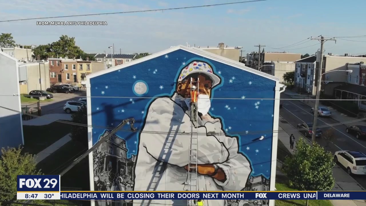 Mural Arts adds masks to some murals across Philadelphia
