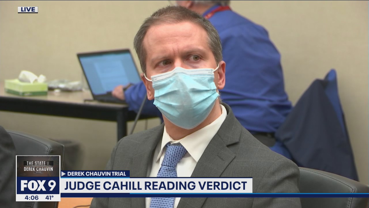 Judge Cahill reads verdict, Derek Chauvin found guilty on all three counts