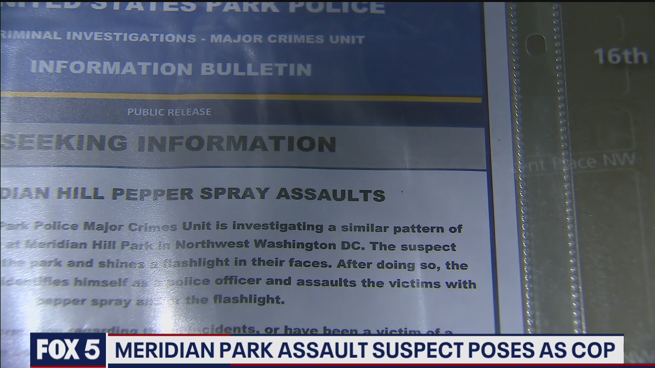 Suspect dressing as a cop and then pepper spraying victims before assaulting them, police say