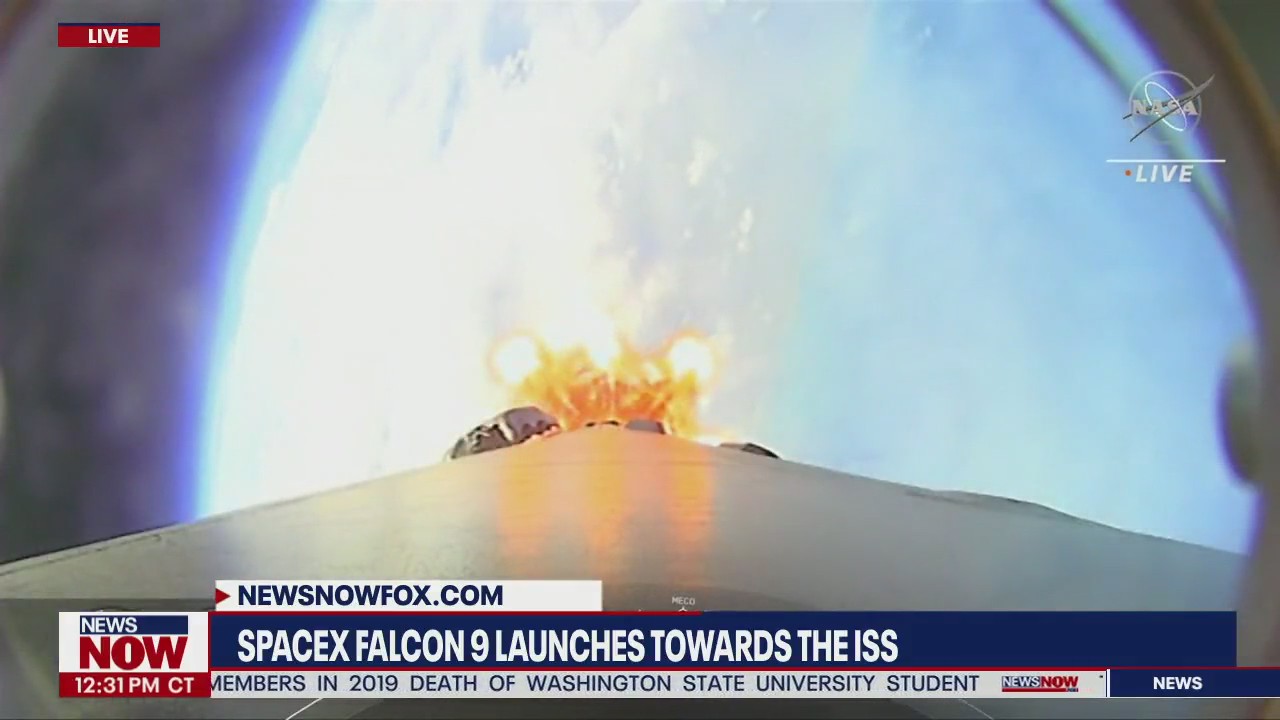 SpaceX Launch from Kennedy Space Center delivering supplies to the ISS