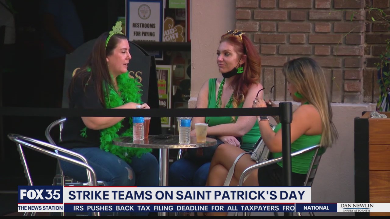 Strike teams patrol Orlando on St. Patrick's Day