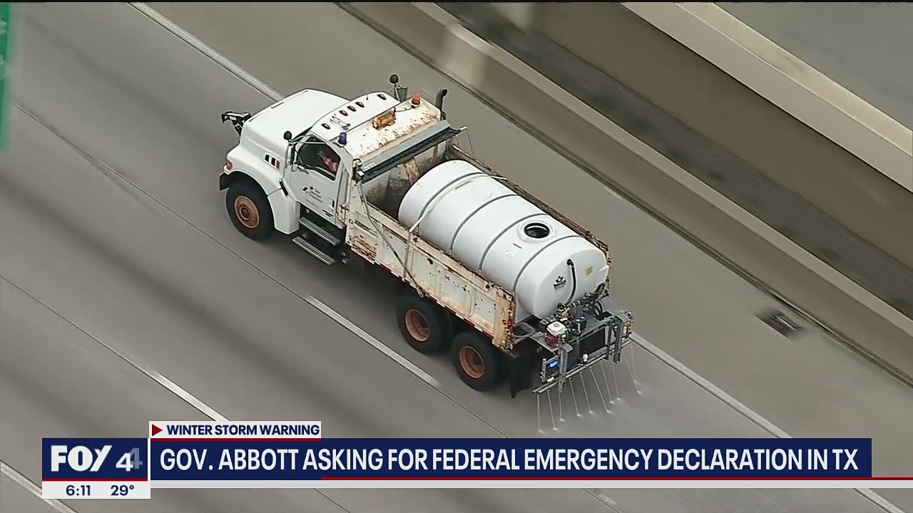 State leaders urge Texans to take precautions and stay off the roads during winter weather