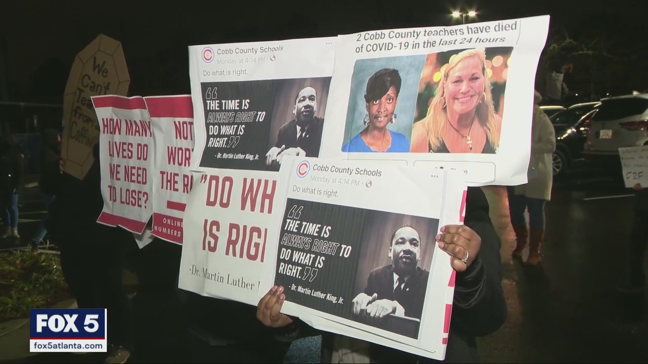 Protest after 2 COVID-19 teacher deaths