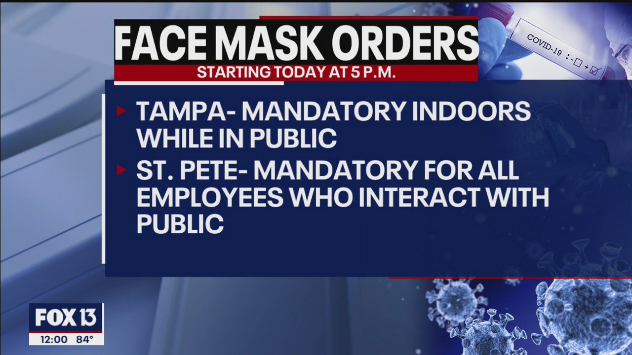 Tampa, St. Pete mandatory mask rules go into effect