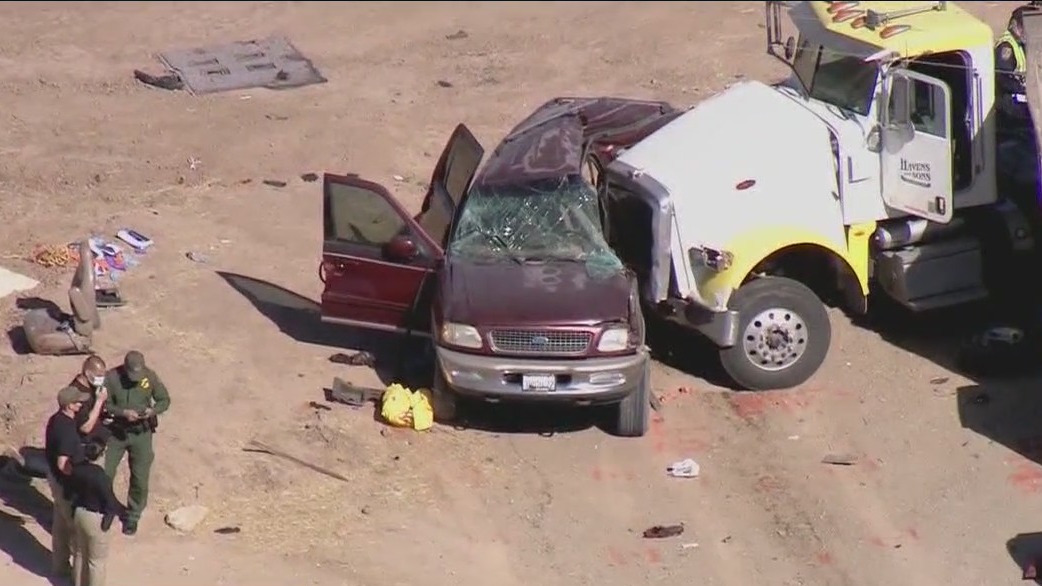 13 of 25 passengers inside SUV killed in crash with big rig