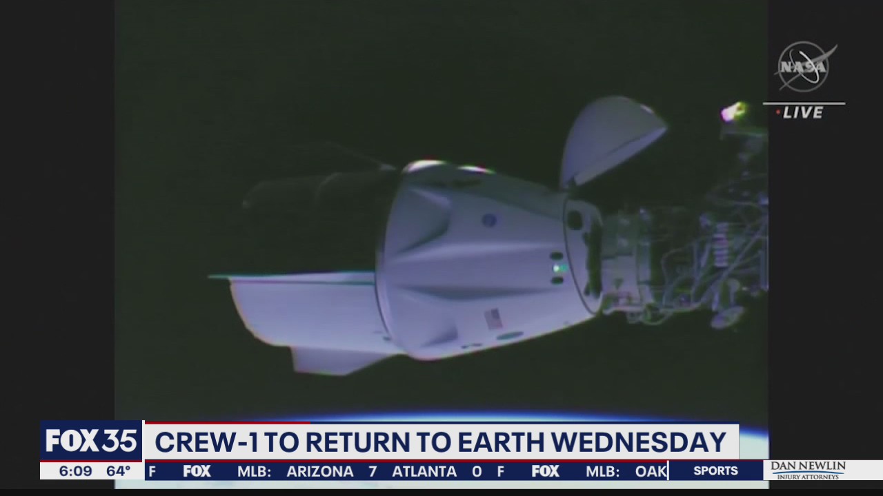 SpaceX Crew-1 astronauts to return home on Wednesday, NASA says