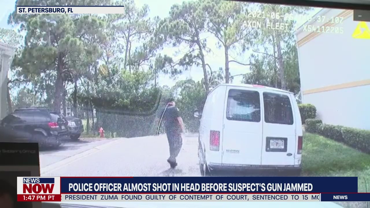 Florida officer almost shot in head but then this happened