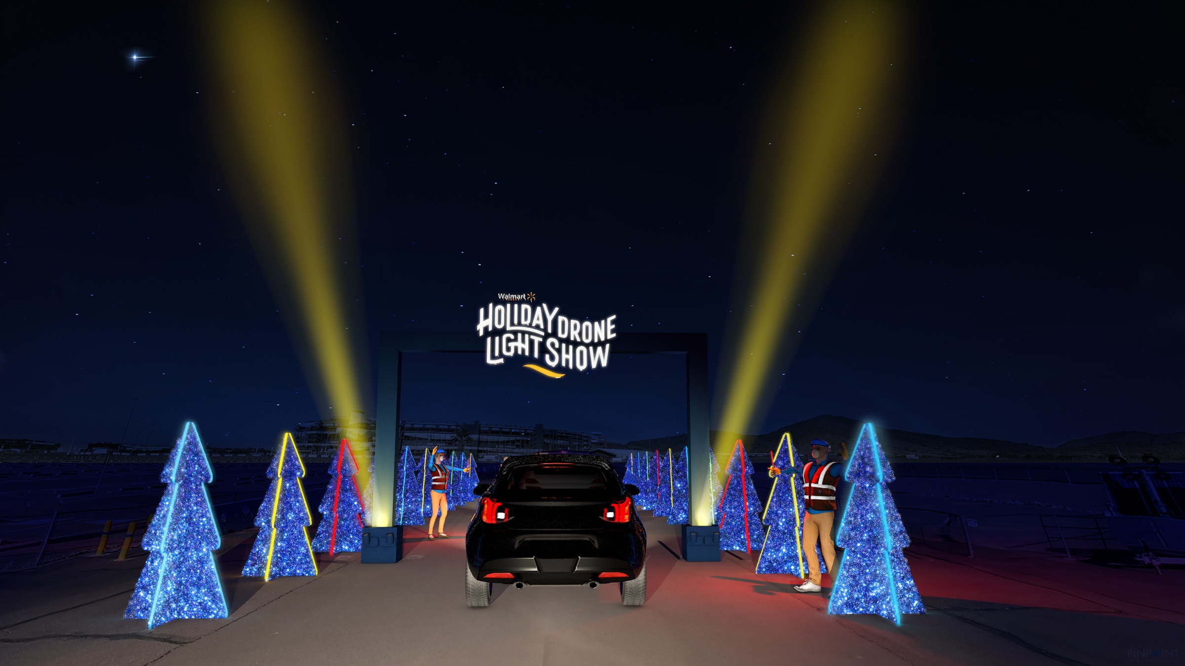 Walmart holiday drone light show