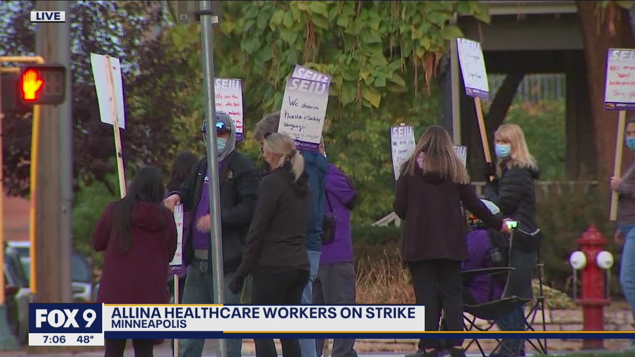 More than 200 Allina Health workers walk off job Monday morning