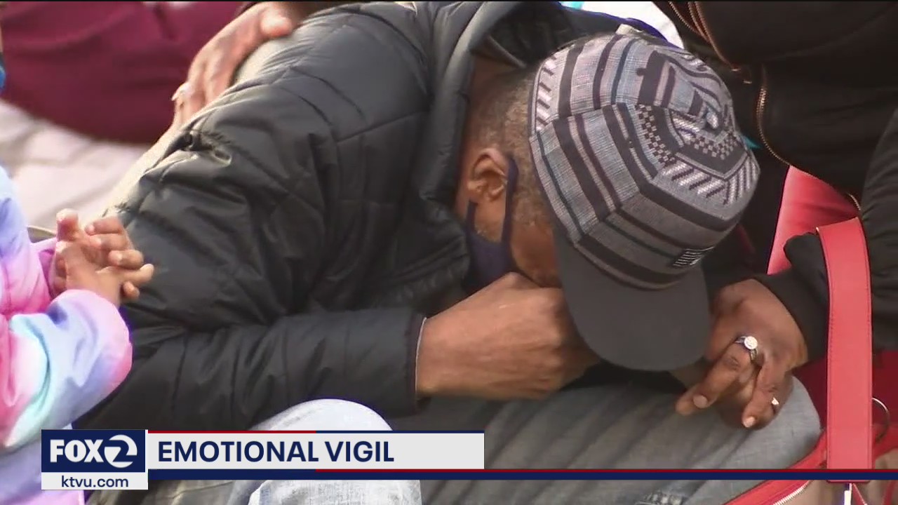 Emotional vigil for man killed at Oakland park