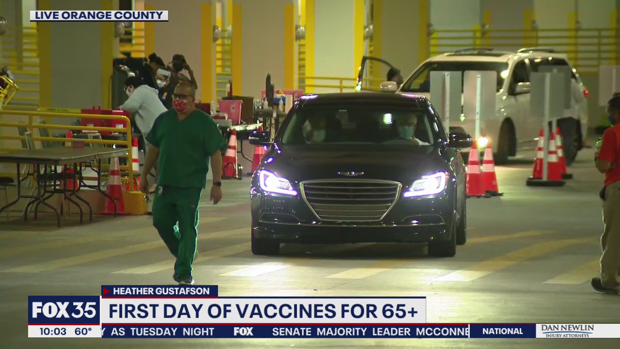 Final appointments of the day for vaccines in Orange County