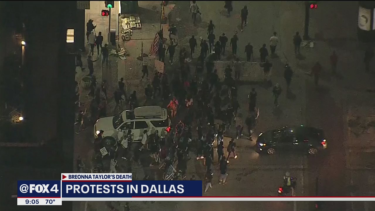 Protests held in North Texas after no officers charged for Breonna Taylor's death