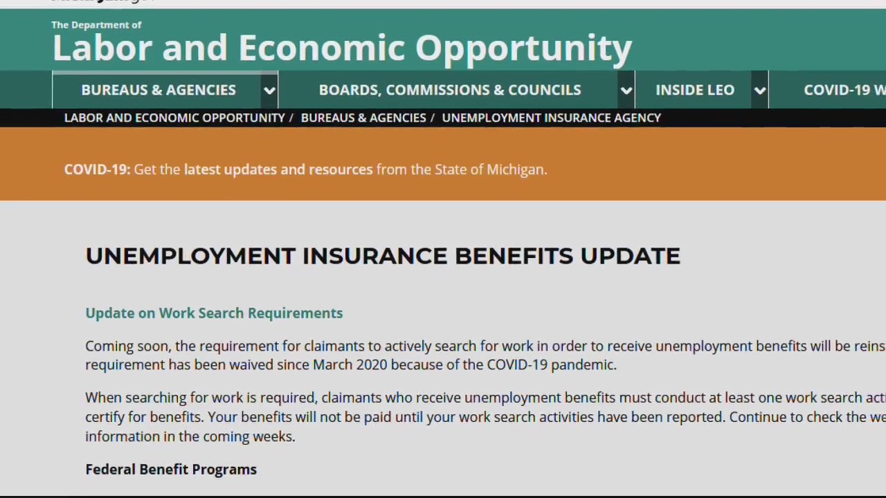 Michigan reinstates job searching requirement for unemployment benefits