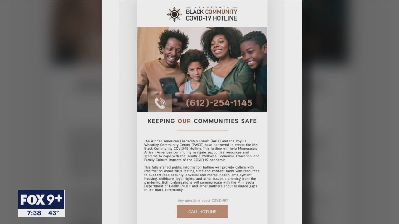 Leaders set up hotline to help Black community in Minneapolis traverse the COVID-19 pandemic