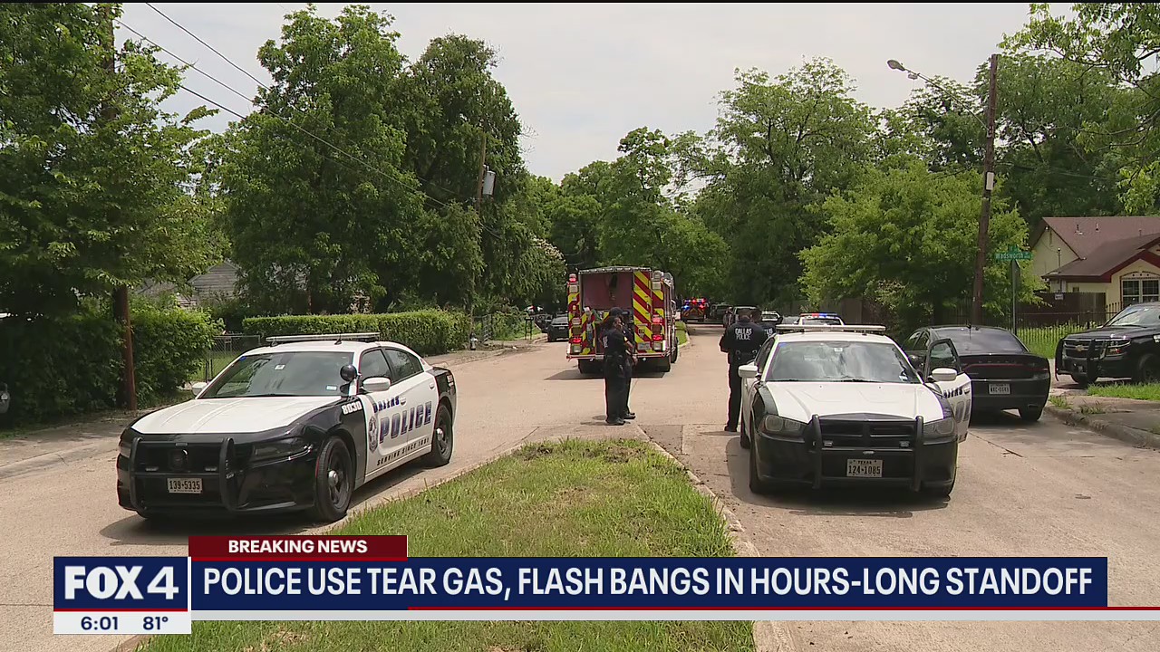 Police use tear gas, flash bangs in hours-long standoff