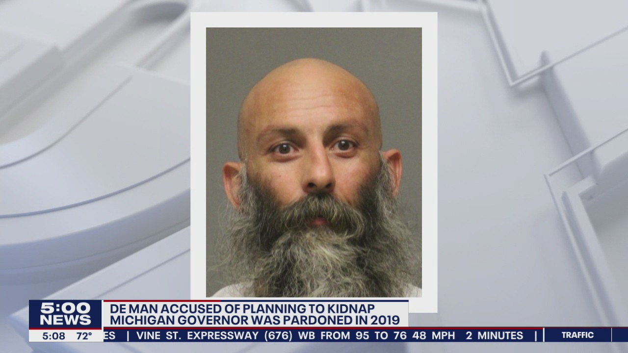 Delaware man accused in plot to kidnap Michigan Gov. Gretchen Whitmer pardoned by Gov. Carney in 2019
