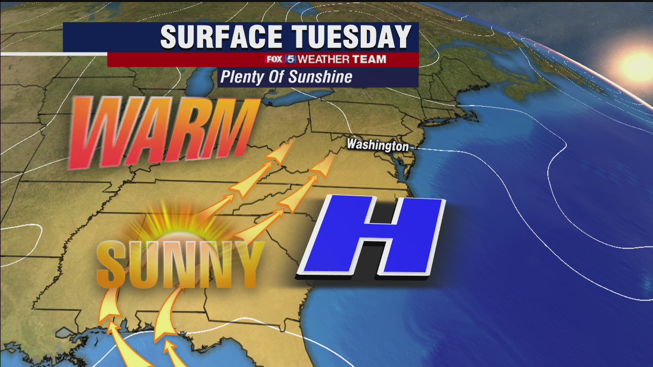 FOX 5 Weather afternoon forecast for Tuesday, April 20