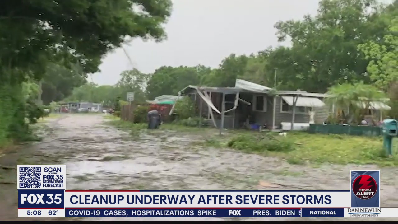 Cleanup underway after severe storms in Polk County