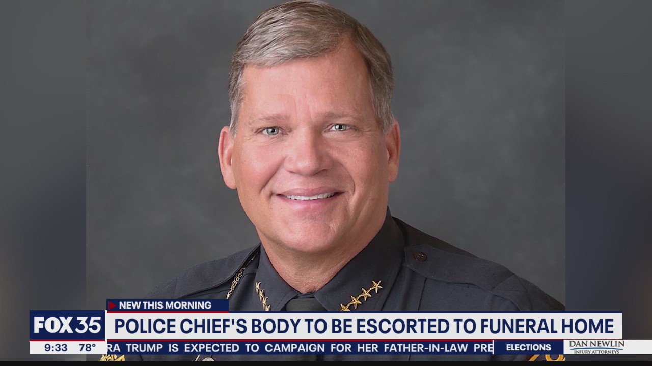 Ocala Police Chief's body to be escorted to funeral home