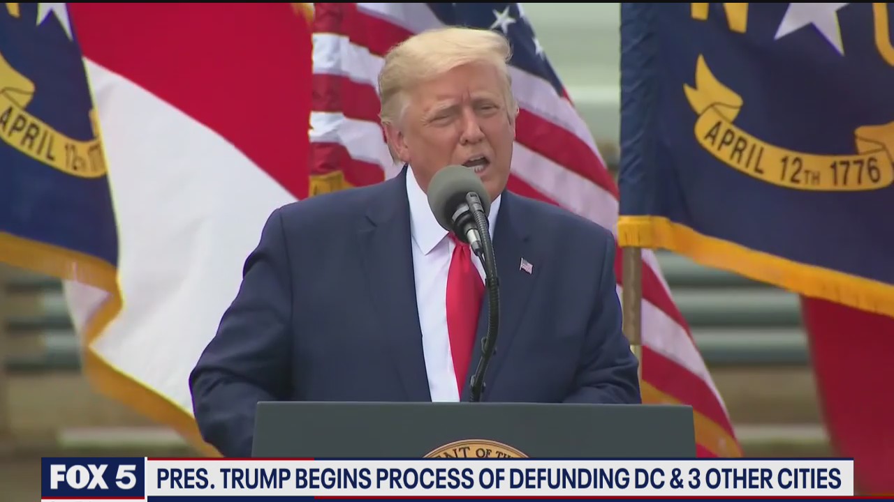 Trump begins process of defunding DC, 3 other cities