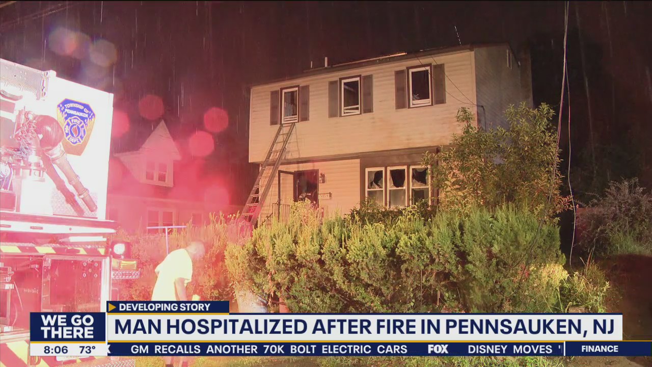 Man hospitalized after fire in Pennsauken