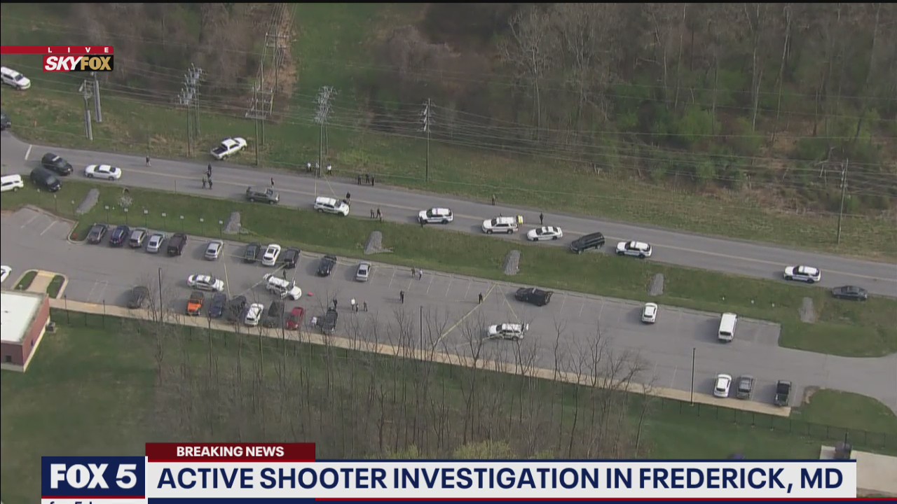 CHOPPER FOOTAGE: Active shooter investigation in Frederick, MD