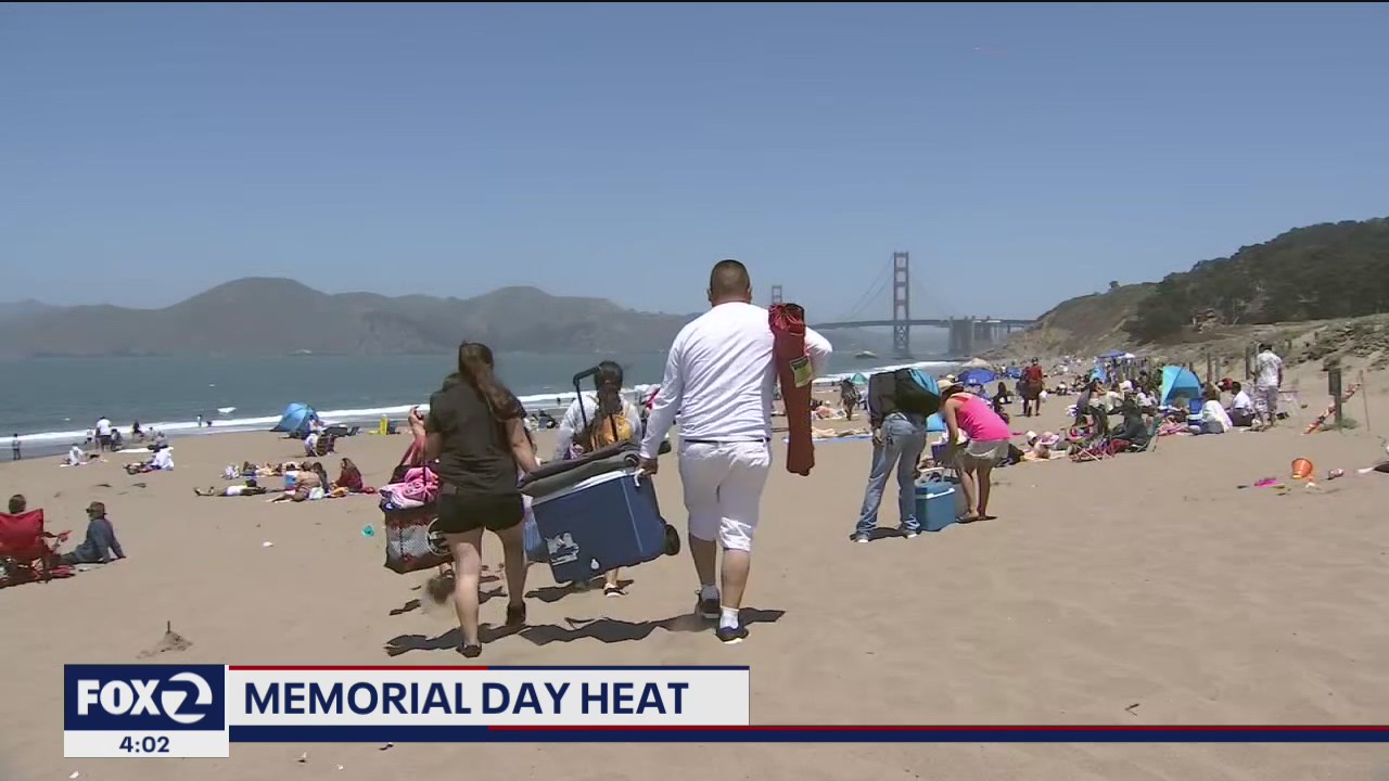 Baker Beach attracts crowds escaping Memorial Day sizzle