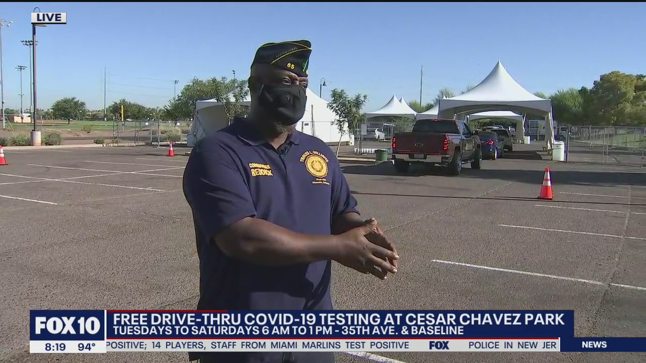 Free drive-thru COVID-19 testing available at Cesar Chavez Park