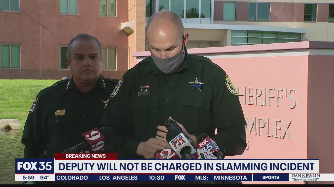 Deputy will not be charged in slamming incident